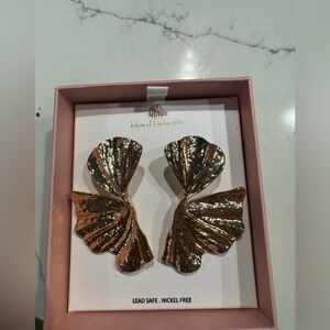 House of Harlow 1960 Metallic Fan Earrings